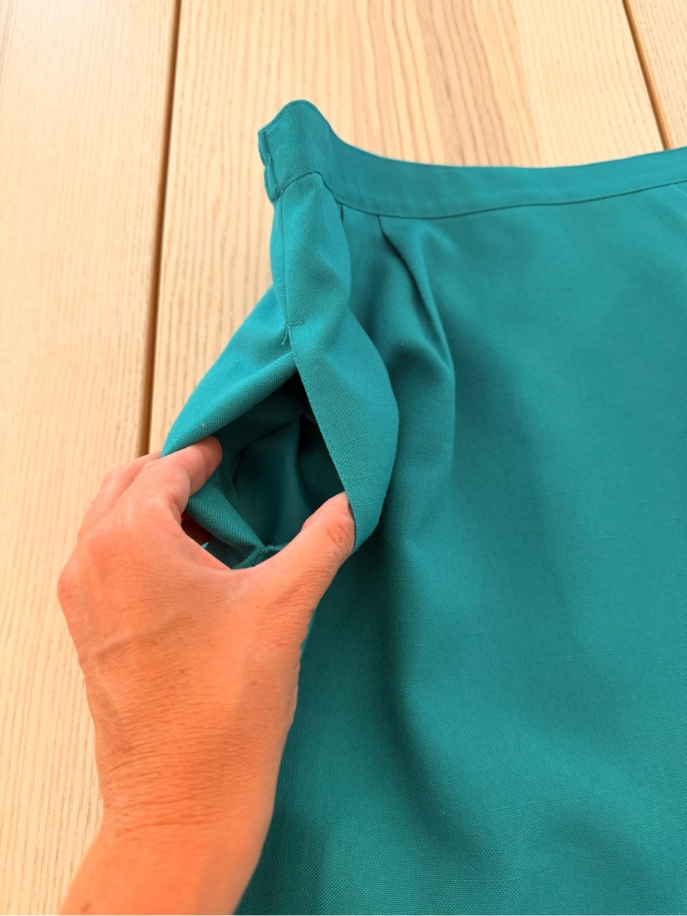 Vintage Kasper ASL Teal Skirt Suit Set Women’s 8 Peplum Career Office - Picture 11 of 13